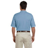 Devon & Jones Men's Slate Blue/White Pima Pique Short-Sleeve Tipped Polo