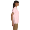 Devon & Jones Women's Pink/White Pima Pique Short-Sleeve Tipped Polo