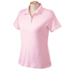 Devon & Jones Women's Pink Solid Perfect Pima Interlock Polo