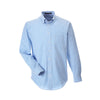 Devon & Jones Men's Crown Collection Dress Shirt – Banker Stripe, Non-Iron, 55% Cotton 45% Polyester, Classic Fit