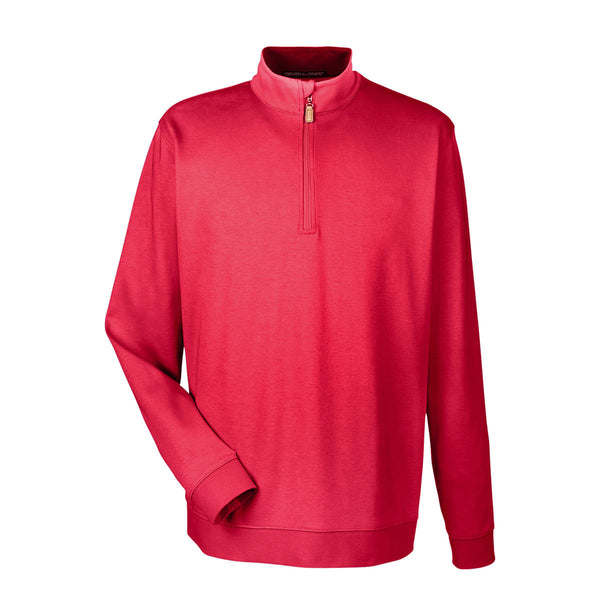 Devon & Jones Men's Red/Navy/Red Drytec 20 Performance Quarterzip