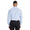 Devon & Jones Men's French Blue/White CrownLux Performance Micro Windowpane Shirt