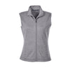 Devon & Jones Women's Dark Grey Heather Newbury Melange Fleece Vest
