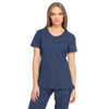 Dickies Women's Navy Dynamix Rounded V-Neck Top
