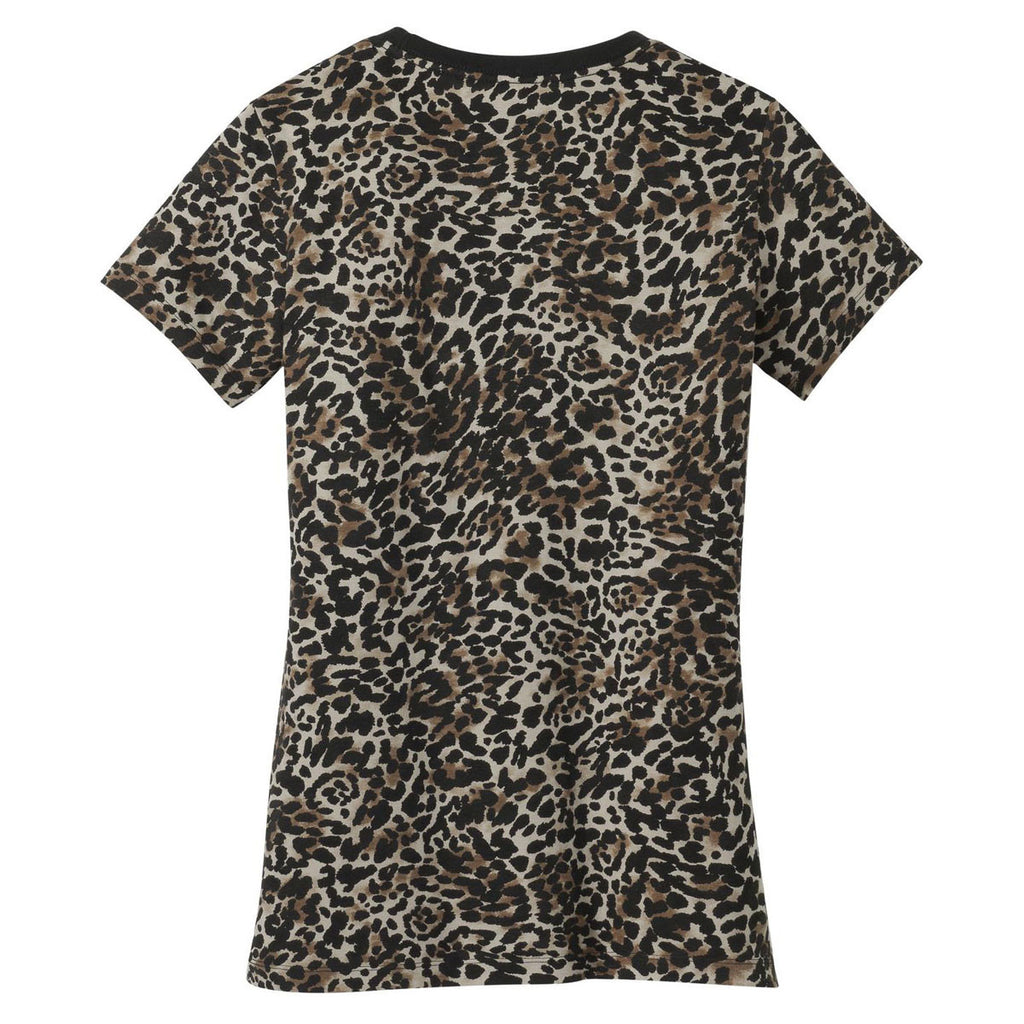 District Made Women's Leopard Perfect Weight Camo Crew Tee