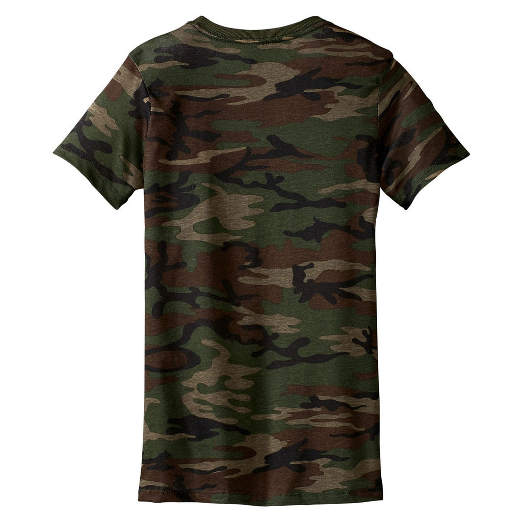 District Made Women's Military Camo Perfect Weight Camo Crew Tee