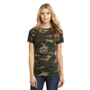 District Made Women's Military Camo Perfect Weight Camo Crew Tee