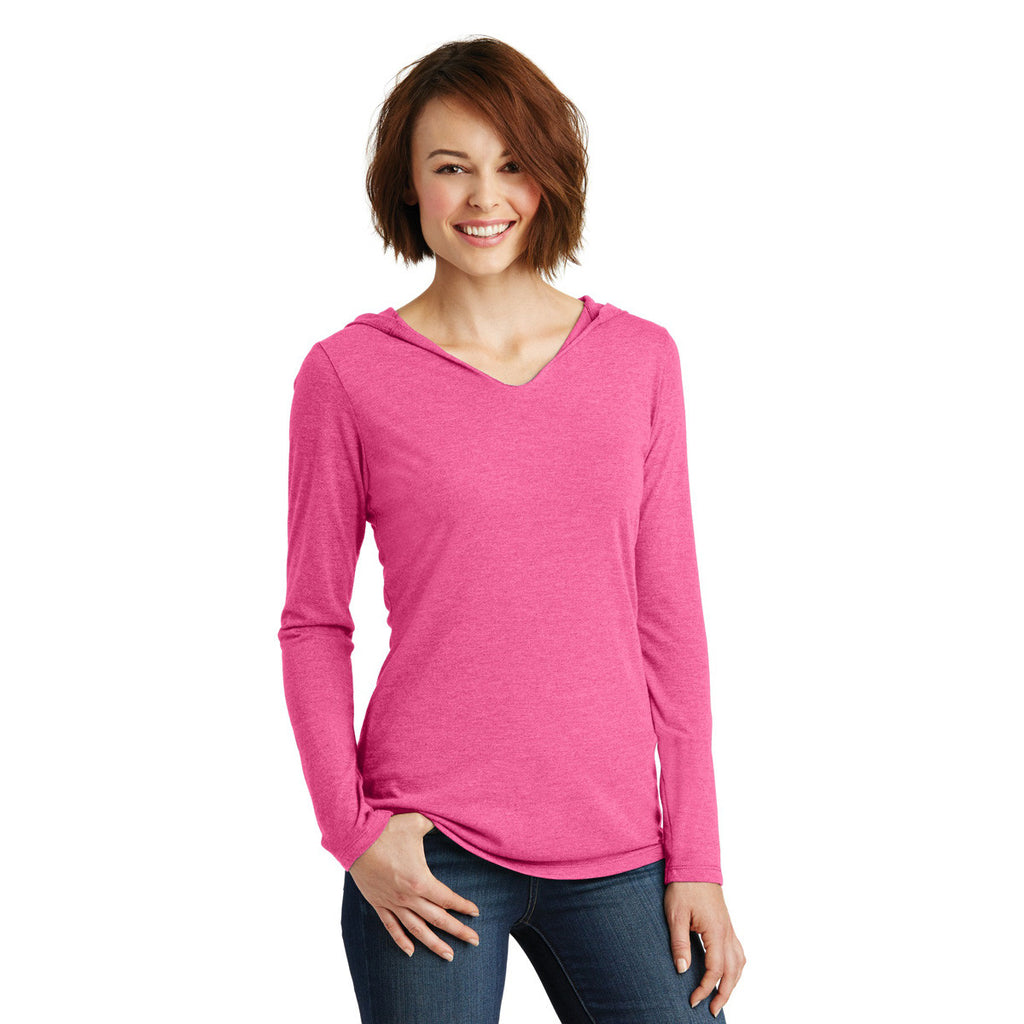 District Women's Fuchsia Frost Perfect Tri Long Sleeve Hoodie