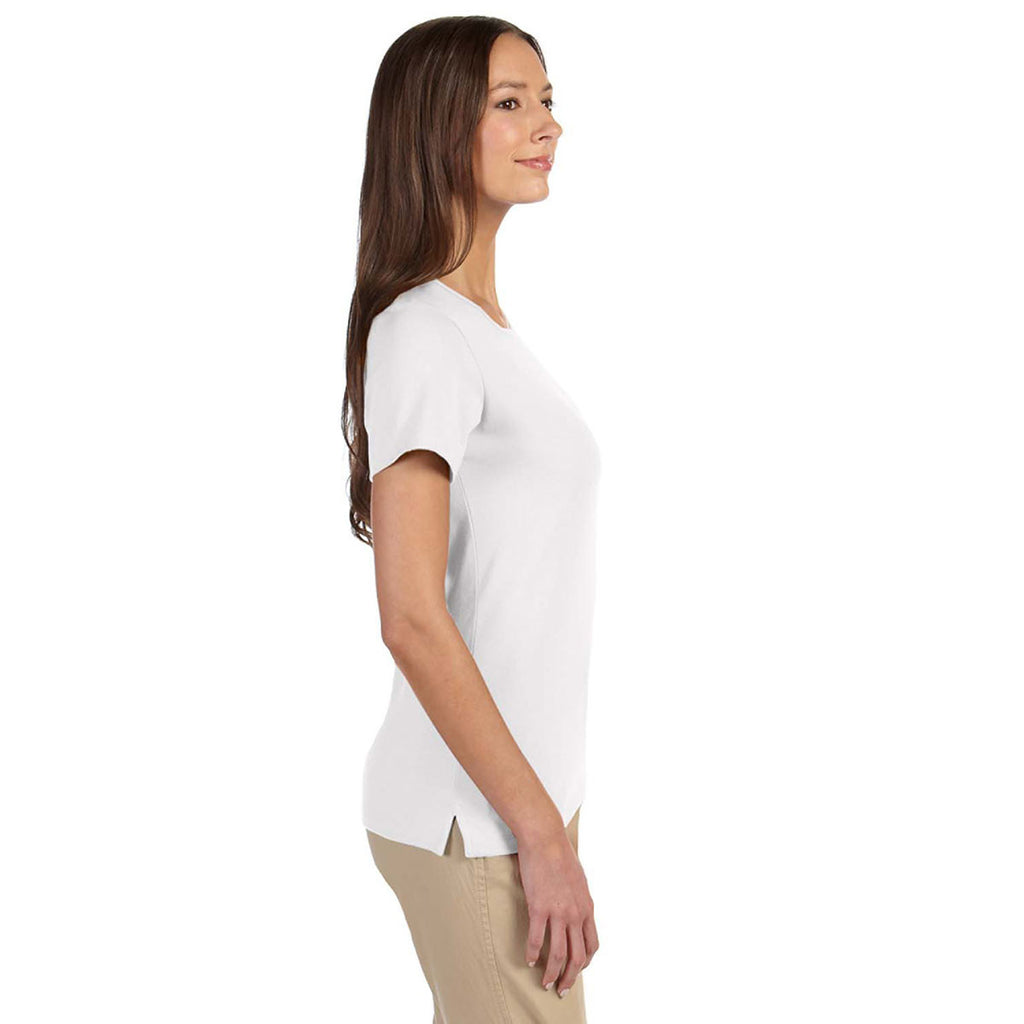 Devon & Jones Women's White Perfect Fit Shell T-Shirt