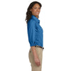 Devon & Jones Women's French Blue Perfect Fit Three-Quarter Sleeve Stretch Poplin Blouse