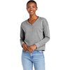 District Women's Grey Frost Perfect Tri Fleece V-Neck Sweatshirt