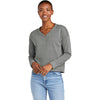 District Women's Heathered Charcoal Perfect Tri Fleece V-Neck Sweatshirt
