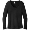 District Women's Black Perfect Tri Long Sleeve V-Neck Tee