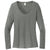 District Women's Heathered Charcoal Perfect Tri Long Sleeve V-Neck Tee