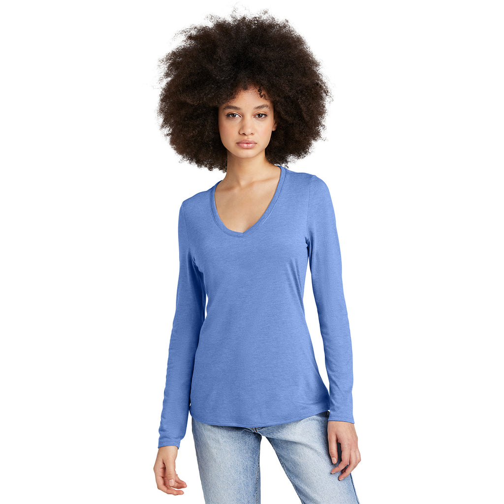 District Women's Maritime Frost Perfect Tri Long Sleeve V-Neck Tee