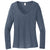 District Women's Navy Frost Perfect Tri Long Sleeve V-Neck Tee