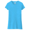 District Women's Turquoise Frost Fitted Perfect Tri Tee