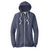 District Women's New Navy Perfect Tri French Terry Full-Zip Hoodie
