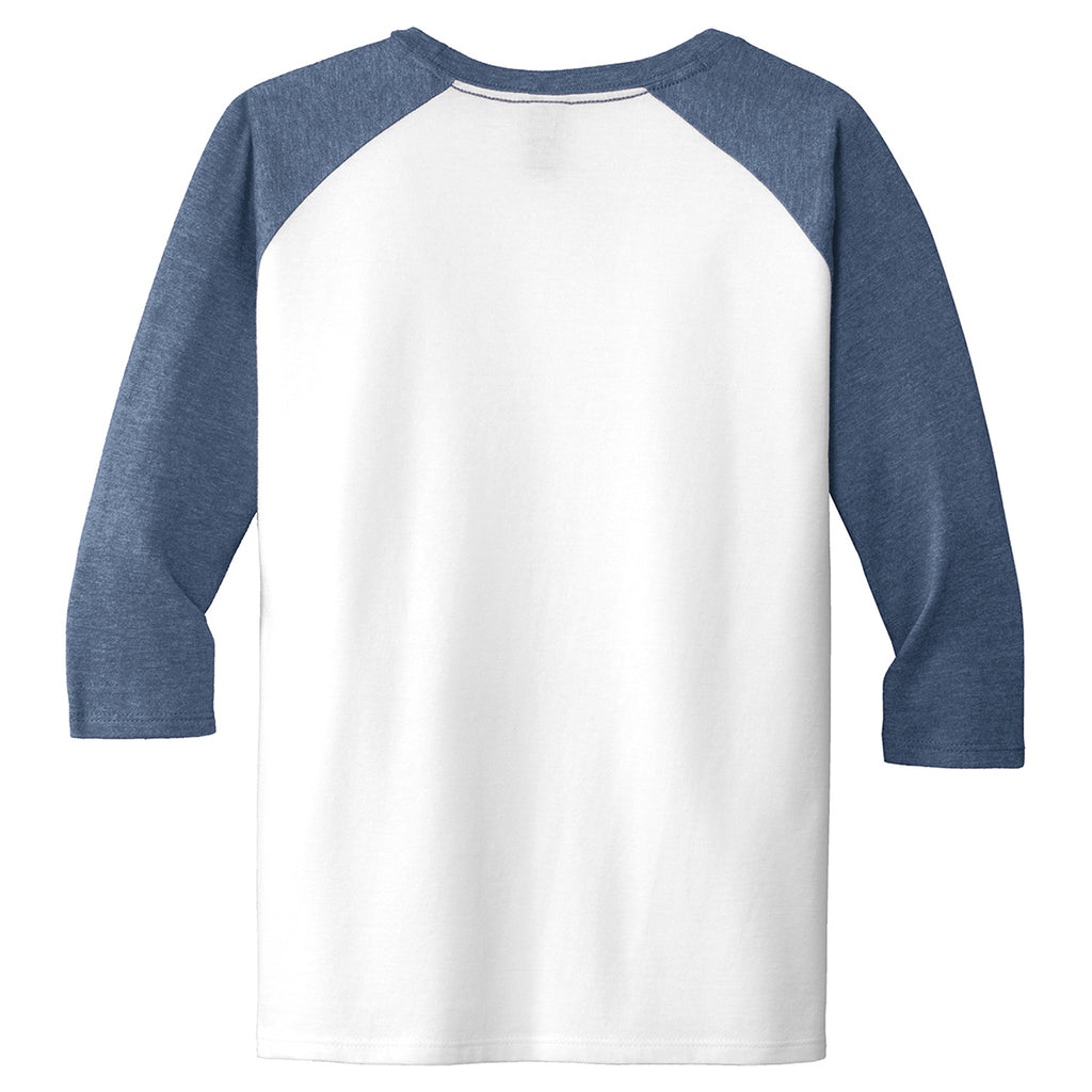 District Youth Heathered Navy/White Very Important 3/4-Sleeve Tee