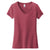 District Women's Heathered Cardinal Very Important Tee V-Neck