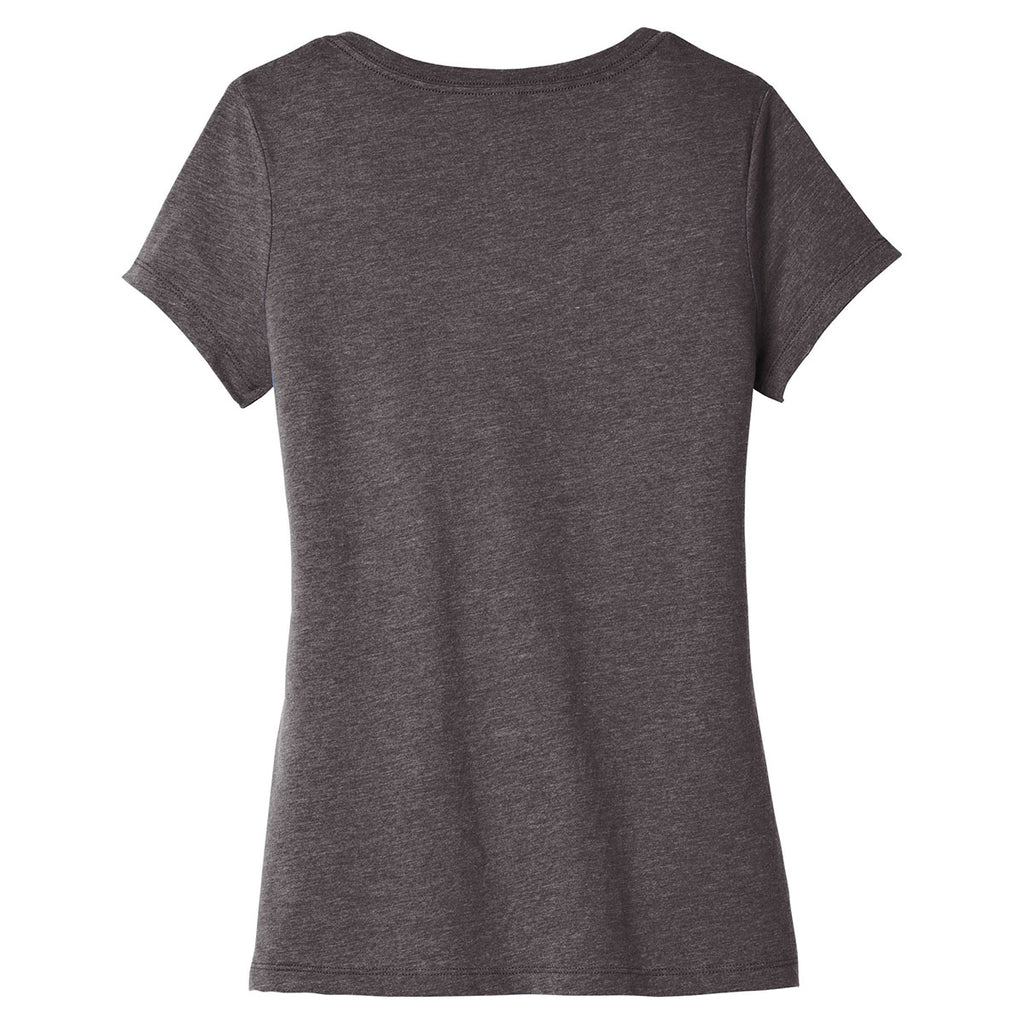 District Women's Heathered Charcoal Very Important Tee V-Neck