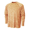 BAW Men's Texas Orange Vintage Heather Dry-Tek Long Sleeve Shirt