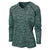 BAW Women's Dark Green Vintage Heather Dry-Tek Long Sleeve Shirt