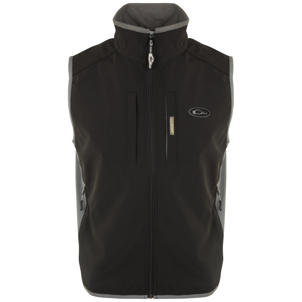 Drake Waterfowl Men's Black/Charcoal EST Camo Windproof Tech Vest