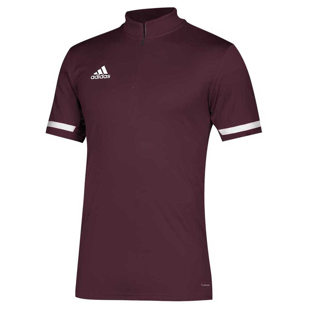 adidas short sleeve quarter zip