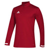 adidas Men's Power Red/White Team 19 Long Sleeve Quarter Zip