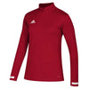 adidas Women's Power Red/White Team 19 Long Sleeve Quarter Zip
