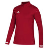 adidas Women's Power Red/White Team 19 Long Sleeve Quarter Zip