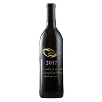A+ Wines Black Etched Cabernet Sauvignon Red Wine with 1 Color Fill