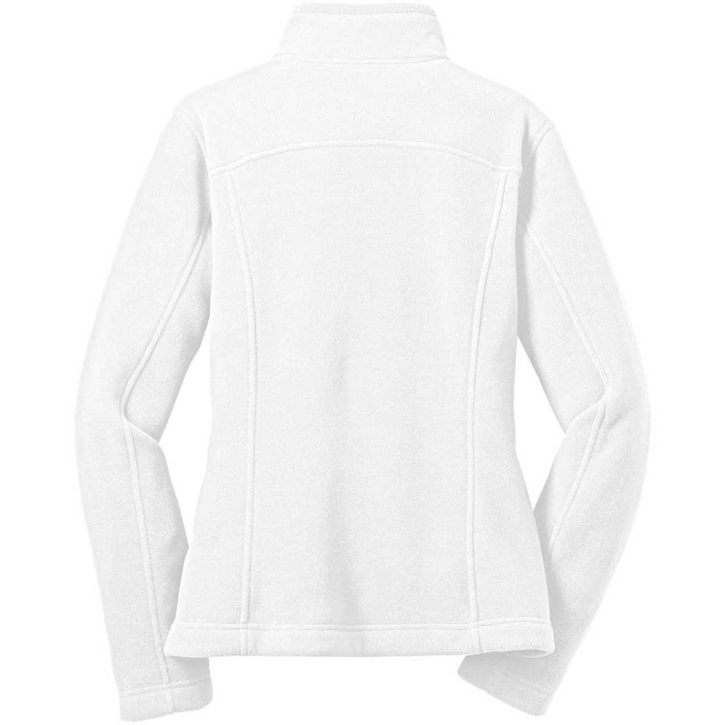 Eddie Bauer Women's White Full-Zip Fleece Jacket