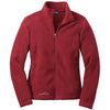 Eddie Bauer Women's Red Rhubarb Full-Zip Fleece Jacket