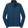 Eddie Bauer Men's Deep Sea Blue Full-Zip Vertical Fleece Jacket
