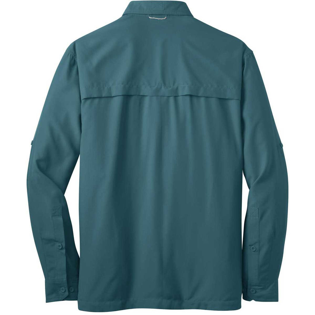 Eddie Bauer EB600 Long Sleeve Performance Fishing Shirt - Gulf Teal - XL