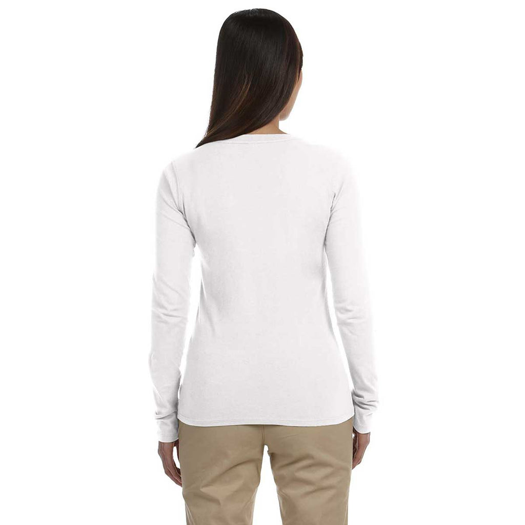 Econscious Women's White Organic Cotton Classic Long-Sleeve T-Shirt