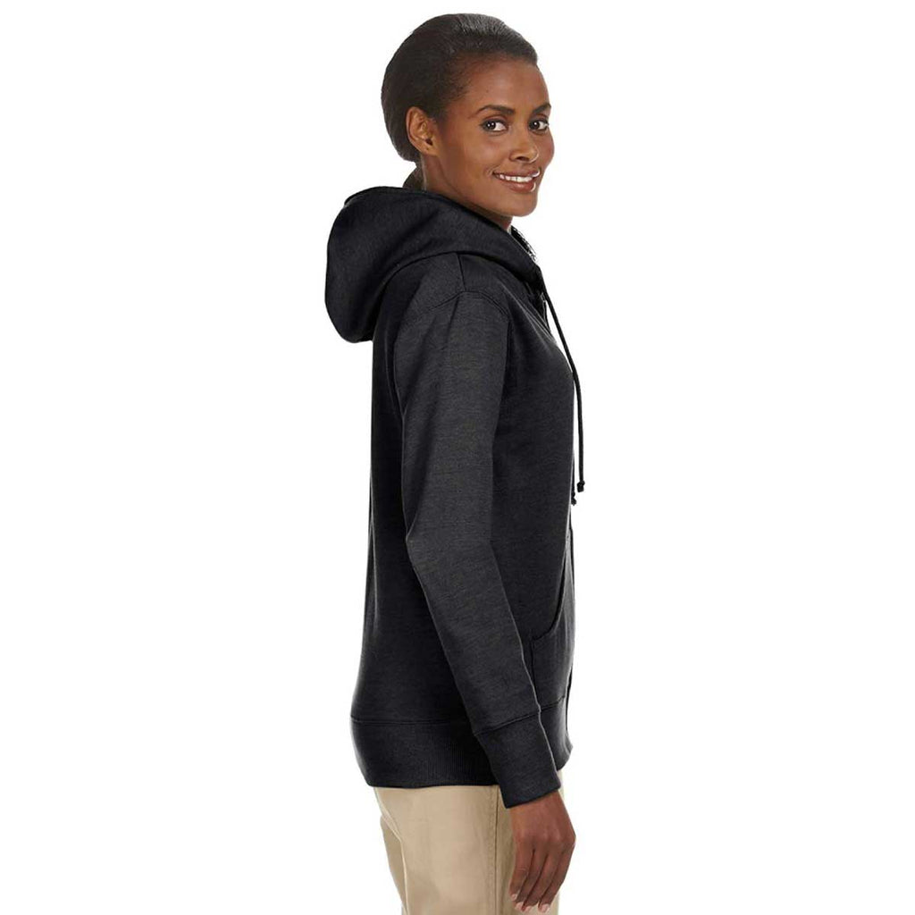 Econscious Women's Charcoal Organic/Recycled Heathered Fleece Full-Zip Hoodie