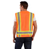 OccuNomix Men's Orange High Visibility Two-Tone Surveyor Mesh Vest