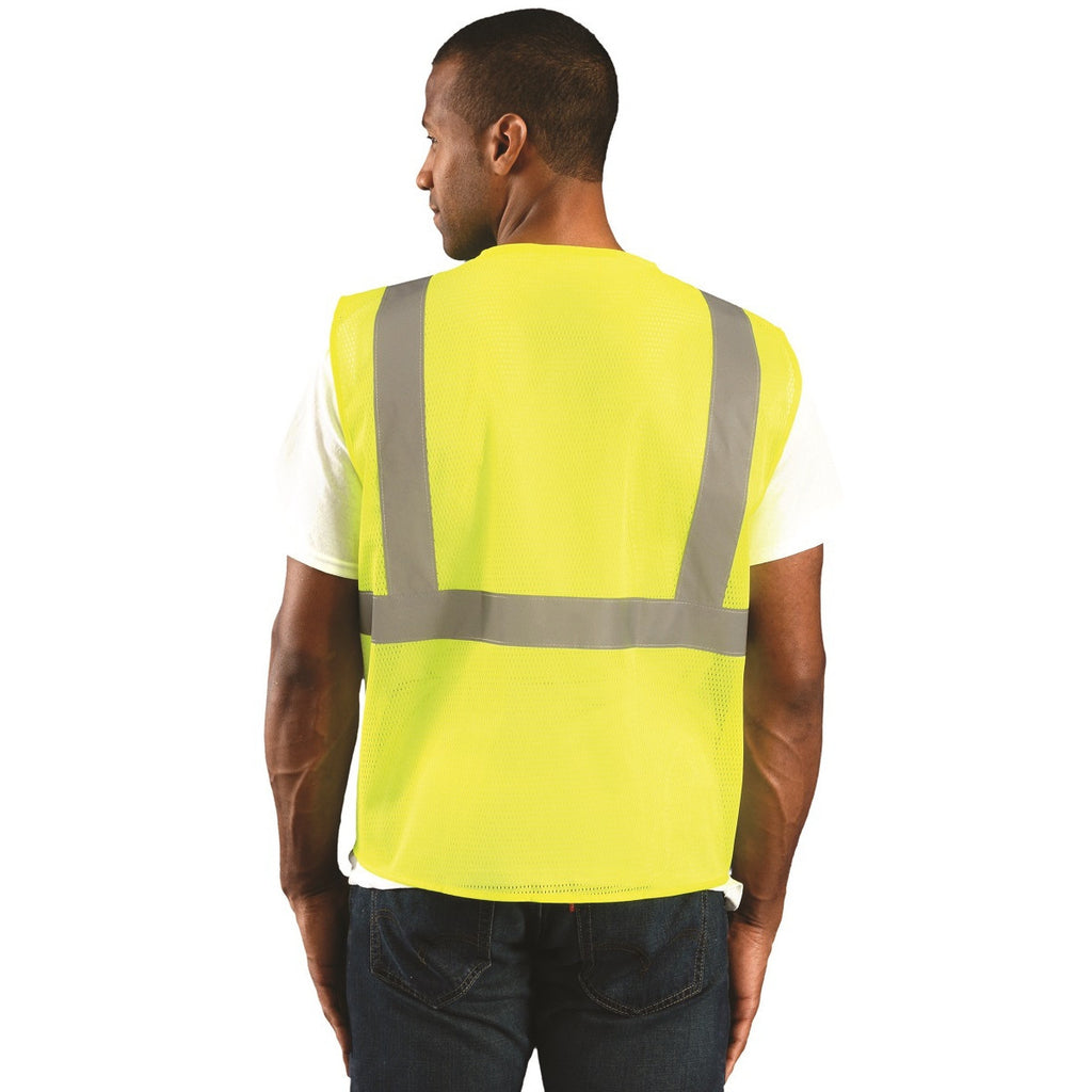 OccuNomix Men's Yellow High Visibility Value Mesh Standard Safety Vest