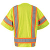 OccuNomix Men's Yellow Mesh Two-Tone Surveyor Vest with Zipper