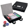 Logomark Black Leather Cased Vallate Poker Set