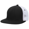 Pacific Headwear Black/White/Black Premium M2 Performance Trucker FlexFit Cap