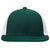 Pacific Headwear Dark Green/White/Dark Green Premium M2 Performance Trucker FlexFit Cap