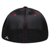 Pacific Headwear Red/Black/Black Premium M2 Performance Trucker FlexFit Cap