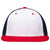 Pacific Headwear White/Navy/Red Premium M2 Performance Trucker FlexFit Cap