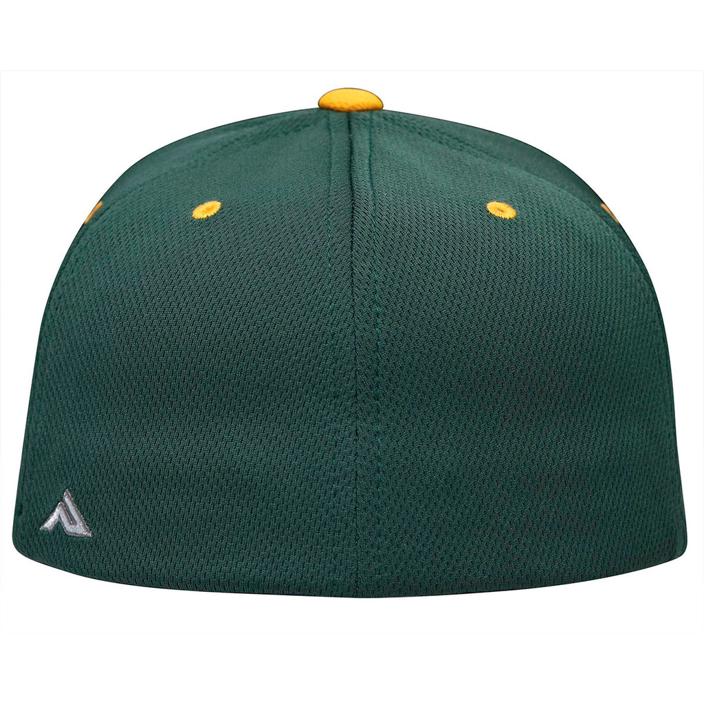 Pacific Headwear Dark Green/Gold Premium P-Tec FlexFit Cap