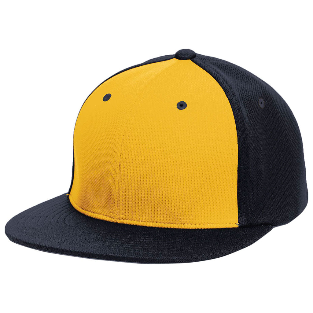 Pacific Headwear Gold/Navy/Navy Premium P-Tec FlexFit Cap