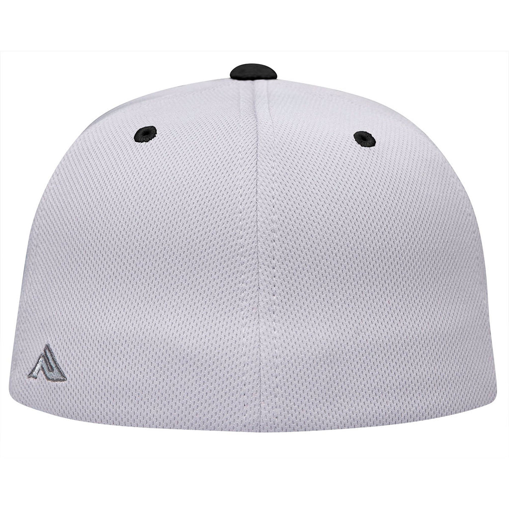Pacific Headwear Silver/Black Premium P-Tec FlexFit Cap